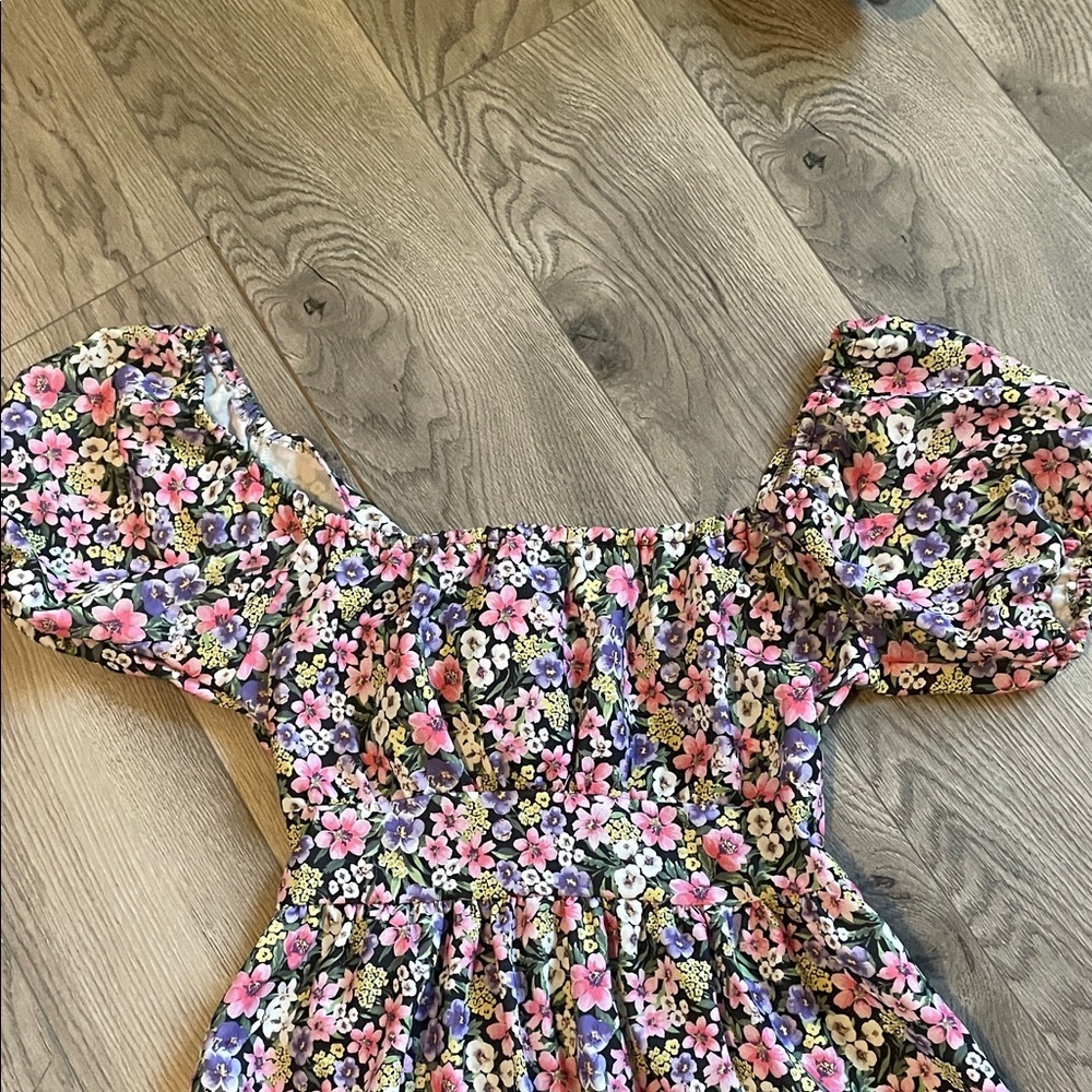 Velvet Torch Floral Puff Sleeve Mini Dress - Picture 5 of 11